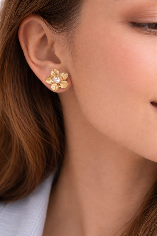Boucles Fleur Dorées